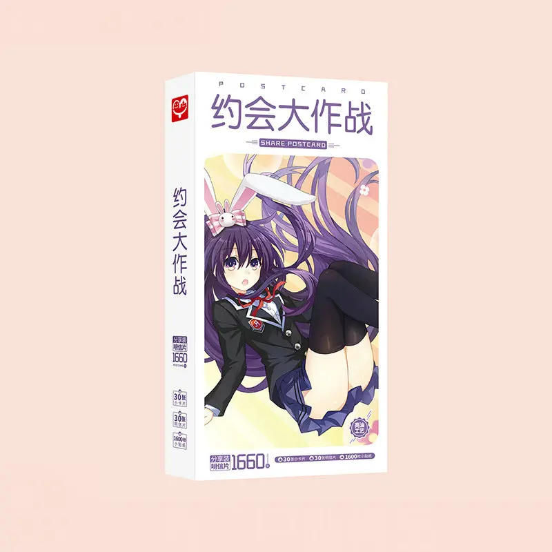 

1660pcs/Box DATE A LIVE Postcards Anime Post Card Message Card Gift Card