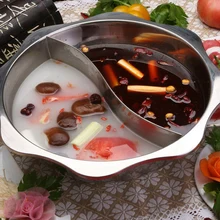 Китайская Чунцин утолщенная нержавеющая сталь трения блюдо бассейна индукционная плита горячая супница монгольский пожарный горшок 28-36 см