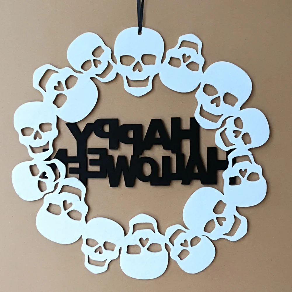 

Non-woven Fabrics Halloween Hanging Pendant Happy Halloween Skull Pendants Door Wall Decoration Ornament Hallow Party Decor