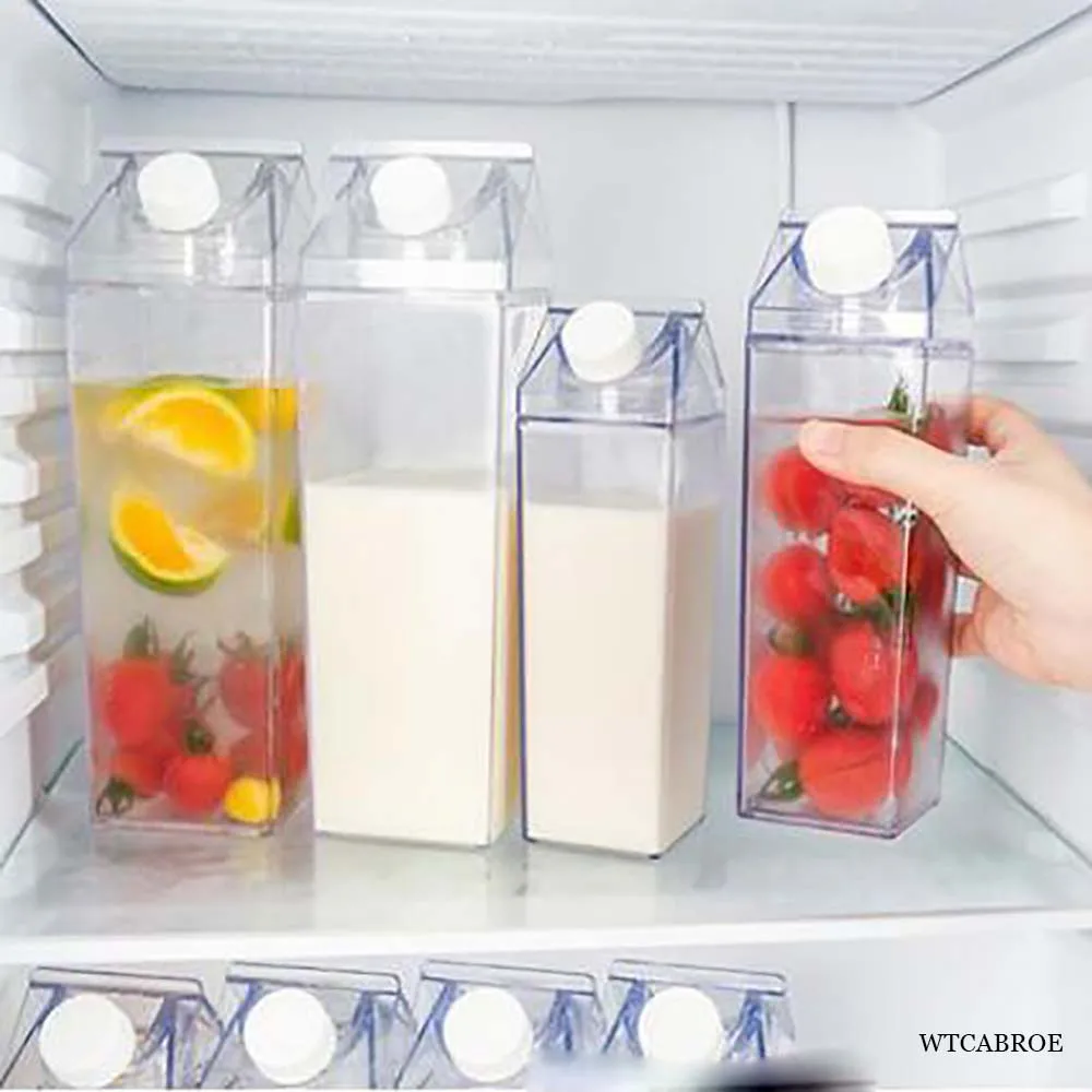 Kitchen Leakproof Creative Transparent Milk Water Gym Bottle Outdoor Climbing Camping Children Mugs Eco Cups Bottles For Sports water bottle sports water bottle plastic water bottle