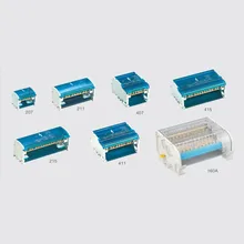 1 pc 207 211 215 caixa de distribuição de trilho din bloco terminal 407 411 415 160a plástico caixa de junção à prova d160água