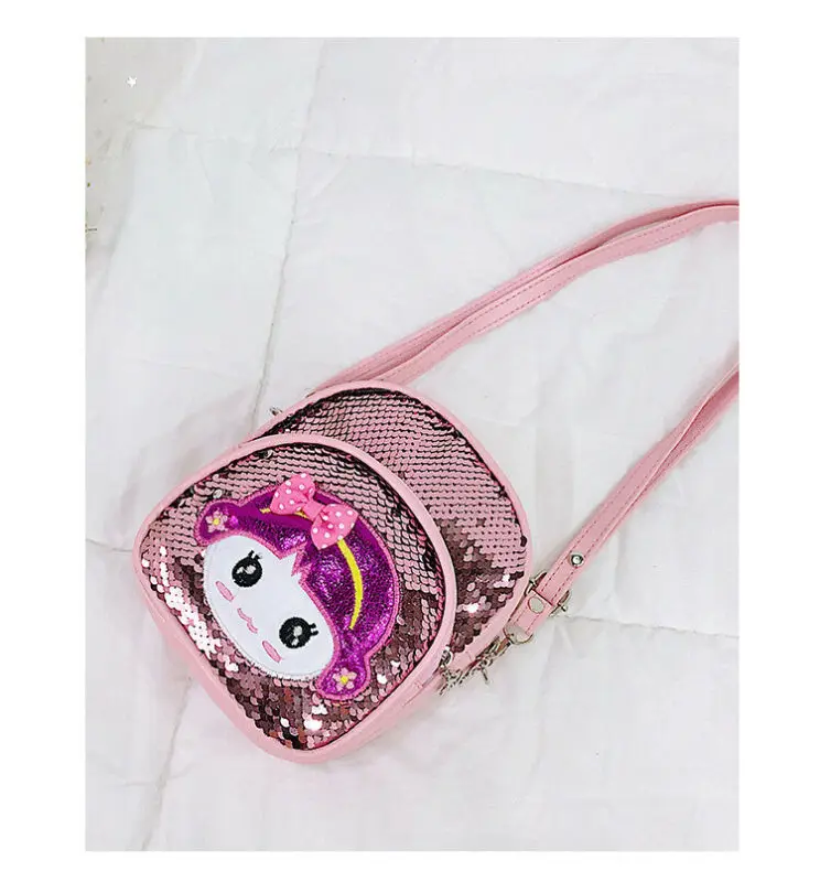 Сумки через плечо с бантом для детей, сумки с героями мультфильмов, модная детская Наплечная Сумка, Сумка с блестками, сумка-мессенджер для девочек