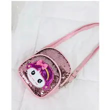 Сумки через плечо с бантом для детей, сумки с героями мультфильмов, модная детская Наплечная Сумка, Сумка с блестками, сумка-мессенджер для девочек