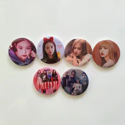 KPOP BP LISA ROSÉ JENNIE JISOO ROSE Roseanne Park Rosie BLINK Button Badge Pin Emblem Fan Collection Accessories Diameter 5.8cm