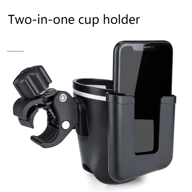 Stroller Cup Holder with Phone Holder/Organizer, Universal Bike