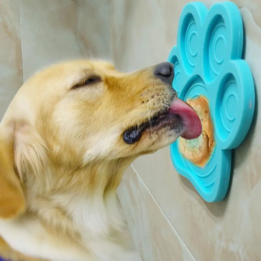 Медленное устройство для мытья собак Feederdog, устройство для отвлечения собак, коврик для выливания собак, помощник для ухода за домашними животными, фиксированная силиконовая присоска, миска 18*18*2 см