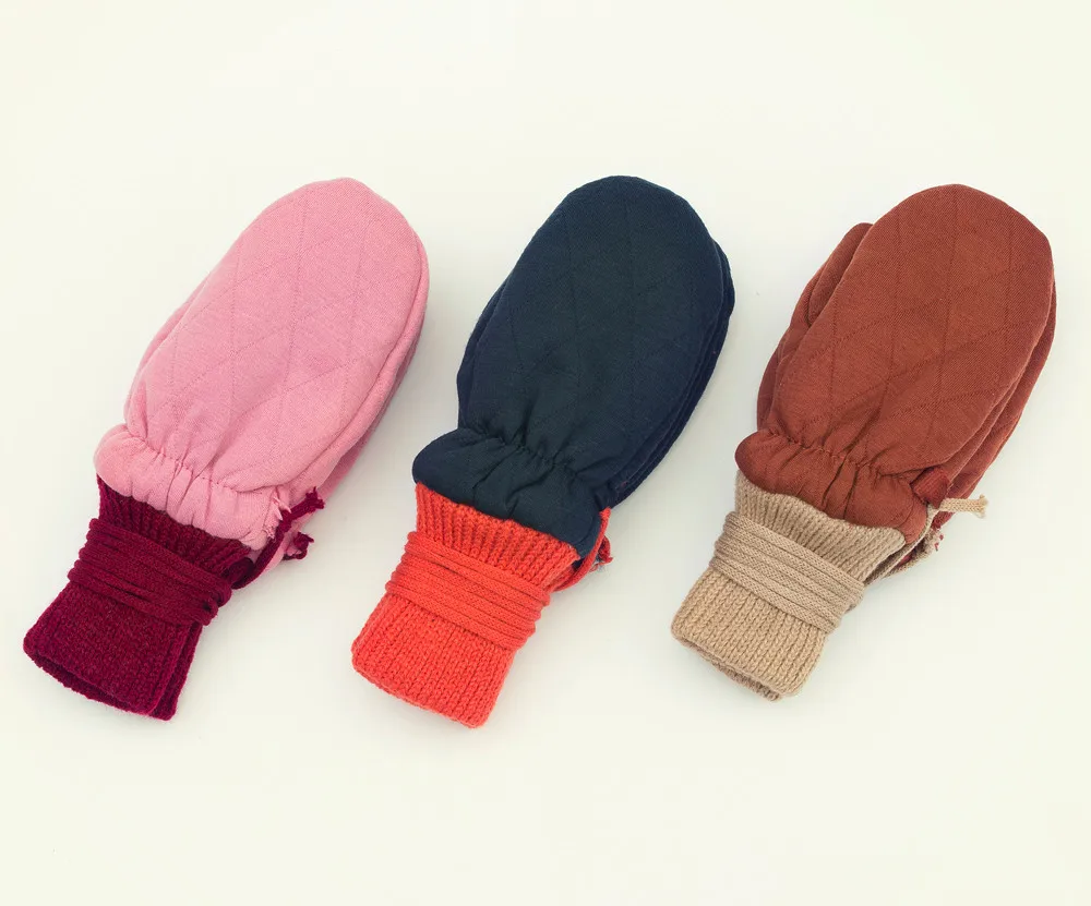 winter Toddler kids gloves kids Baby Cute Thicken Solid Warm Hot Girls Boys Of Warm Gloves baby gloves for newborns перчатки