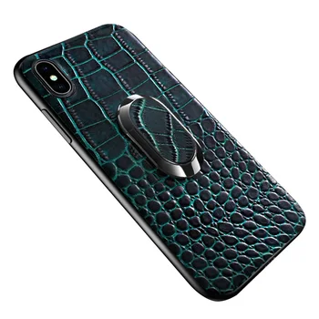 

KISSCASE Noble Phone Case For iPhone 7 8 6 6S Plus Snake Leather Ring Magnetic Case for iPhone XR XS MAX X XS High Quality Cover