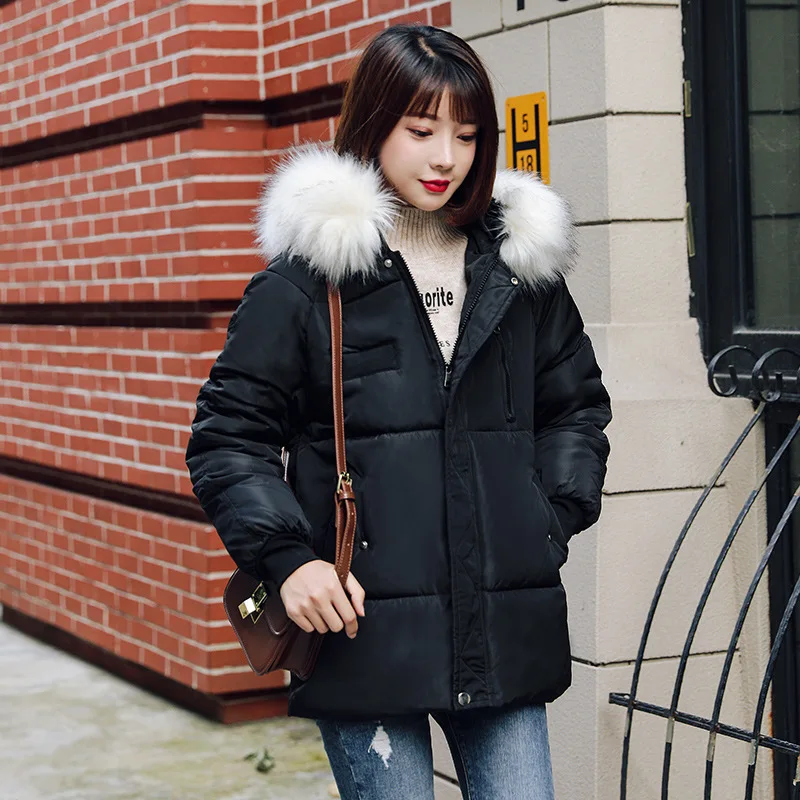 

Off Season down Coat Women's Short Ins2019 New Winter Korean-style Loose-Fit BF Puffy Versatile Students Cotton Coat