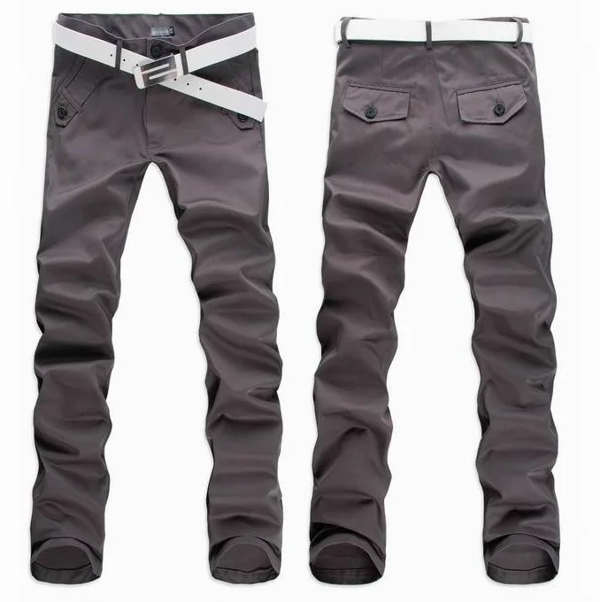 1812-K26-gray Костюм брюки Повседневный модный костюм брюки удобные брюки мульти-карманные брюки мужские ноги брюки повседневные брюки луч брюки - Цвет: 1812-K26-gray