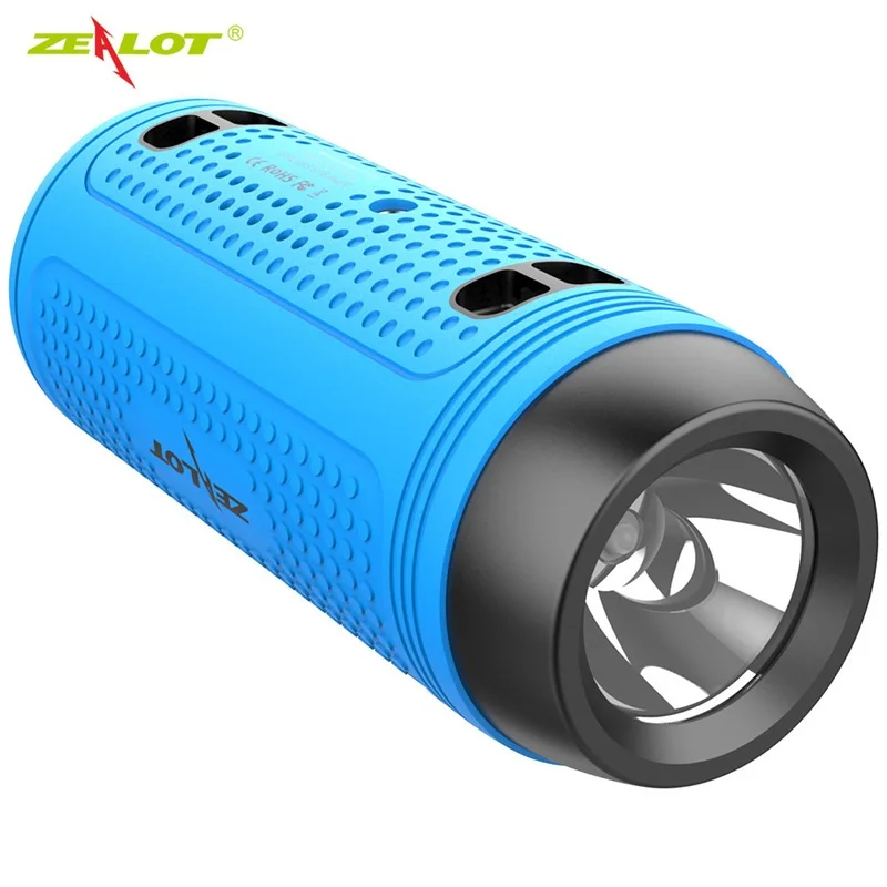 

ZEALOT A1 Wireless Bluetooth Speaker FM radio Outdoor Portable Bicycle Speaker mini Column with Flashlight for outdoor sports