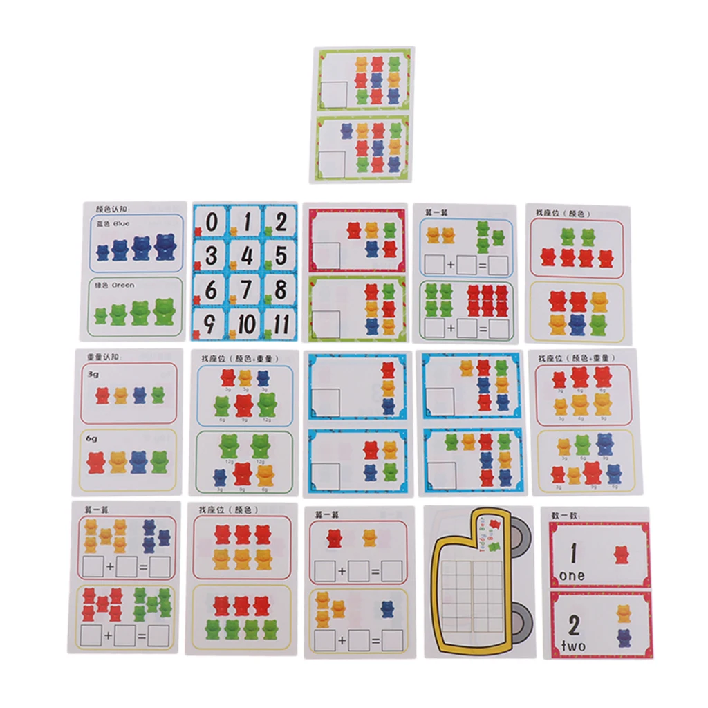 16pcs Learning Resources Bears Pattern Cards, Early Learning, Ages 3+