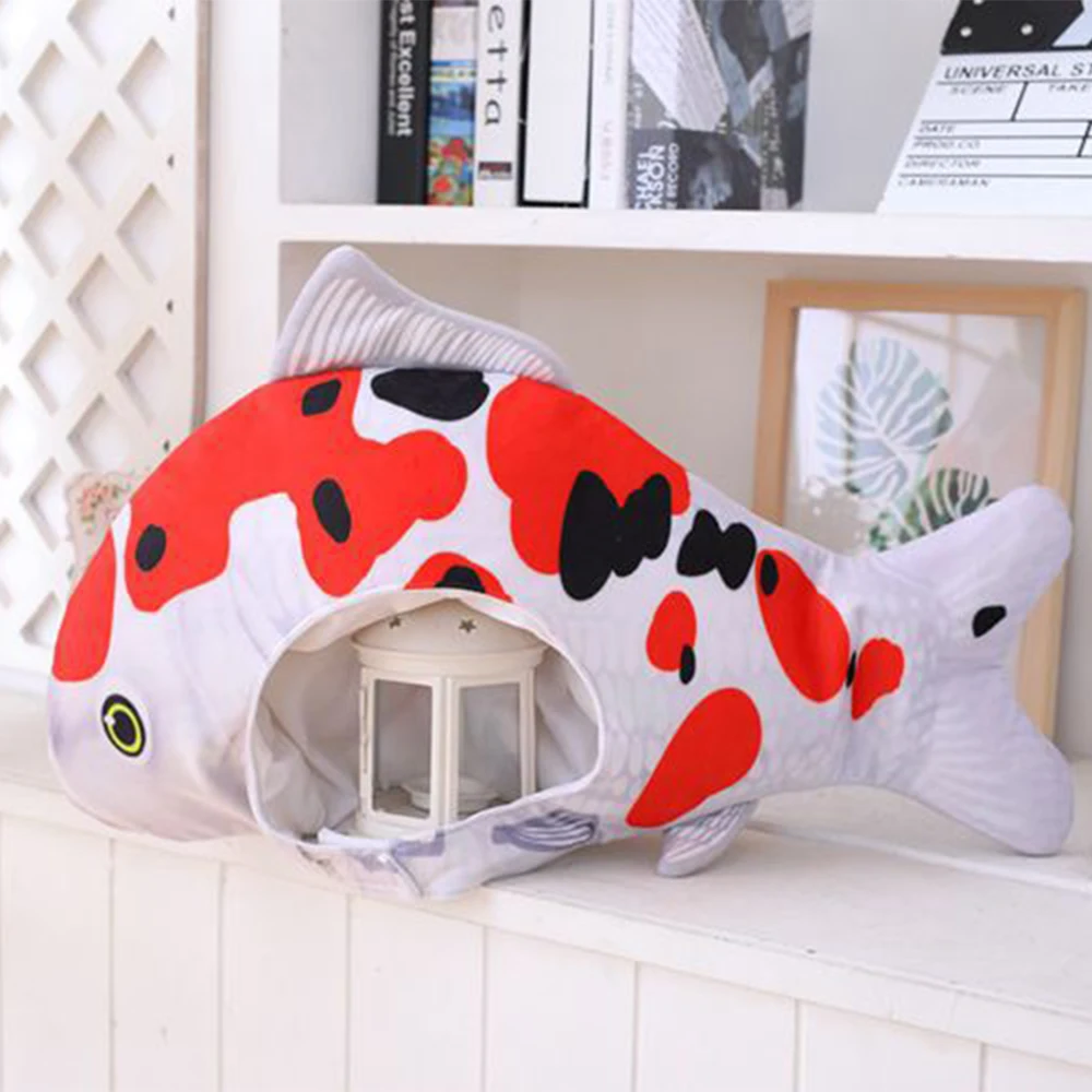 Lucky Carp Hat Toy Cosplay Props Accessories Plush Head Fancy Taiyaki Cosplay Cap Photo Props Stuffed Soft Toys
