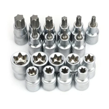 

Torx Star Socket Bit 1/2 Drive T20-T70 Torque Bits Wrench Adapters Hand Tools