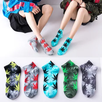 

Maple Leaf Ankle Sock Casual Man Cotton Boat Mens Sox Happy Thin Sock Design Men Colorful Summer Classic Adult Calcetines Hombre