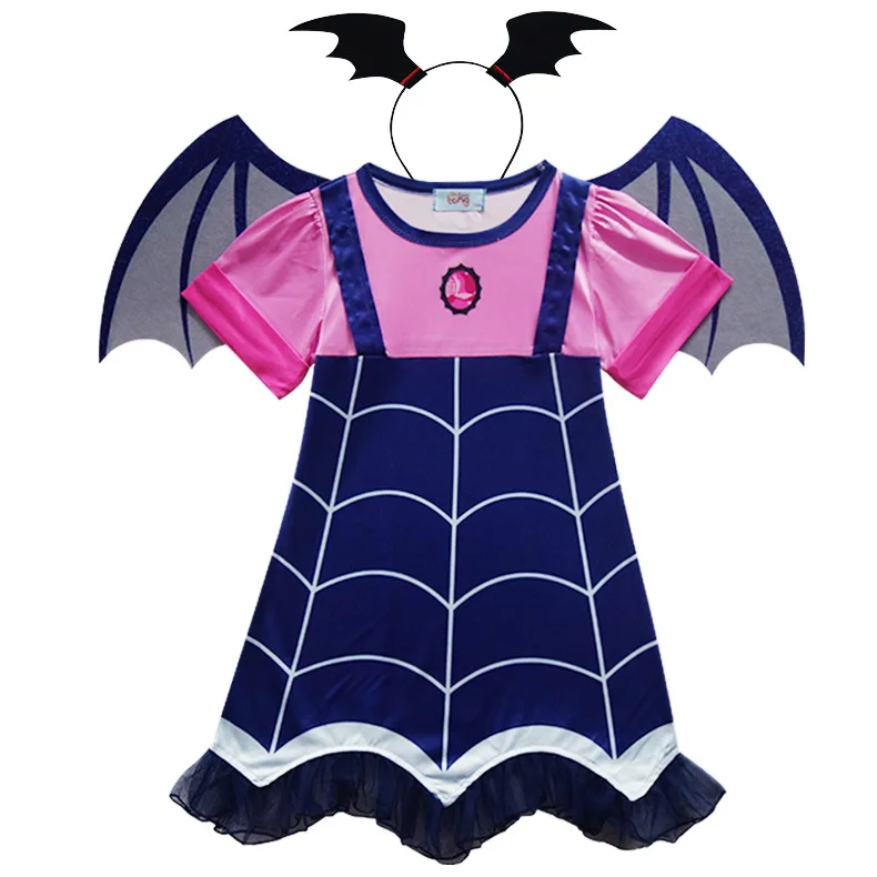 Детский костюм вампира; повязка на голову для девочек; летние платья принцессы для девочек; Vampirin; детское нарядное платье на день рождения; новое платье Vampirin; От 3 до 8 лет - Цвет: FZ8813-B