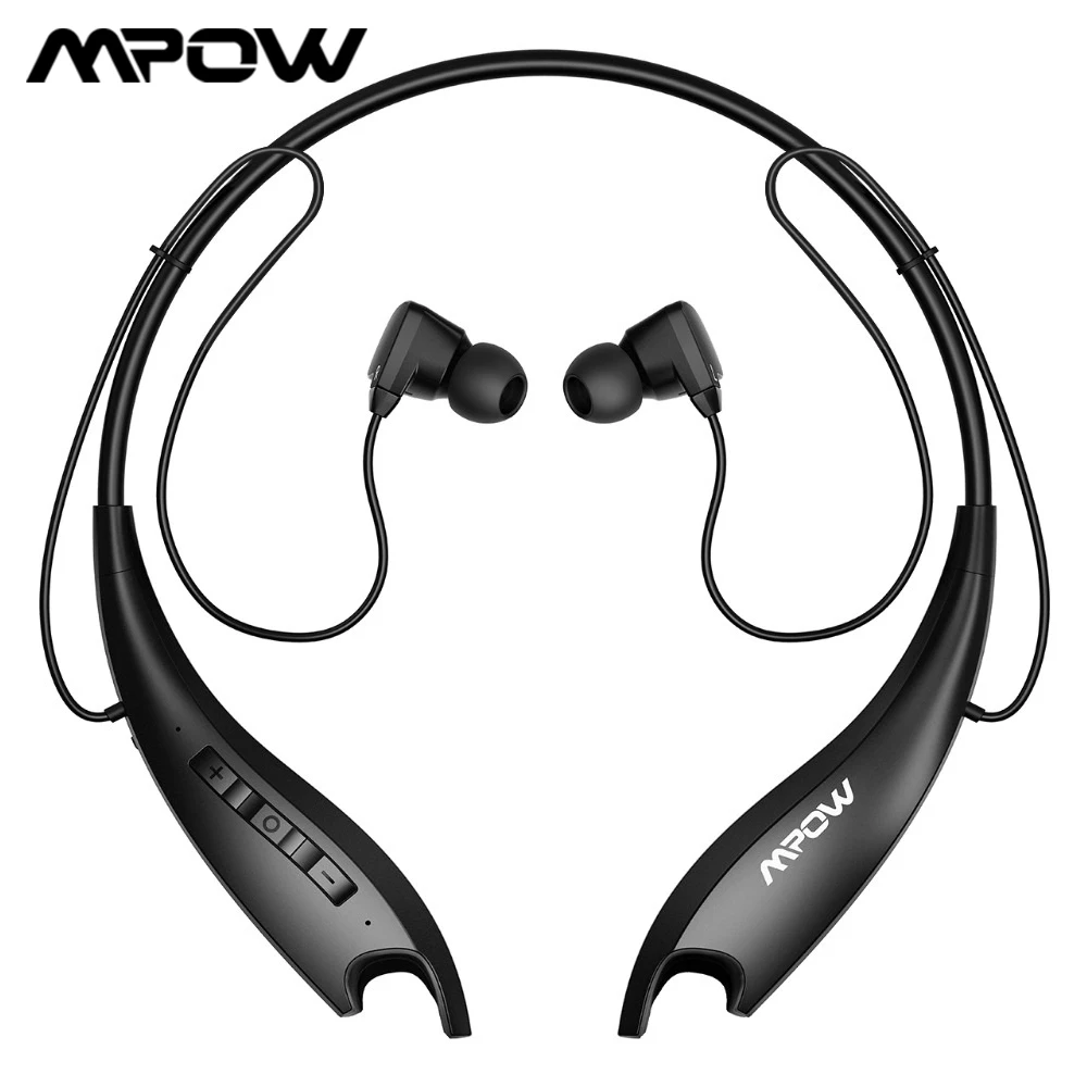 Mpow Jaws Gen-5 Sport Bluetooth Headphones 18 Hrs Playtime V5.0 Bluetooth Neckband Headphones Noise Cancelling Wireless Headset