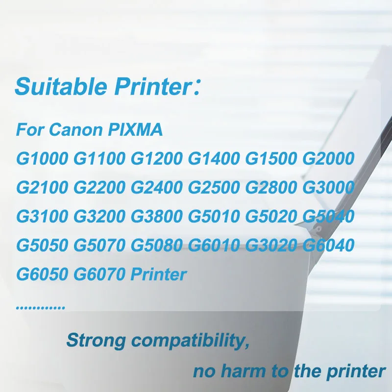 Dye Ink For Canon Pixma G2100 3100 1800 2800 1411 GI-490 GI-790 Desktop Dye Ink For Canon Inkjet Printer（Packed With Carton） dye ink kit inkjet printer ink