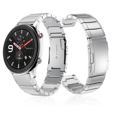 Для Huami Amazfit GTR 47 мм Металлические ремешки из нержавеющей стали для huami Amazfit GTR 42 мм/Pace Stratos 2 2S браслет ремешок для часов