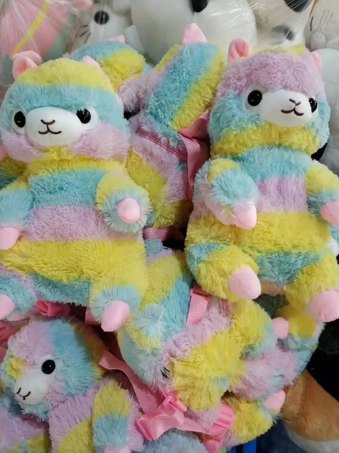 Японский полосатый Радужный рюкзак Alpaca плюшевые игрушки трава грязи лошадь Рюкзак для девушки подарок на день рождения