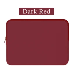 Soft Laptop Bag Sleeve for Notebooks and Tablets - Protective Cover Case with Accessory Compartments (Dark Red)