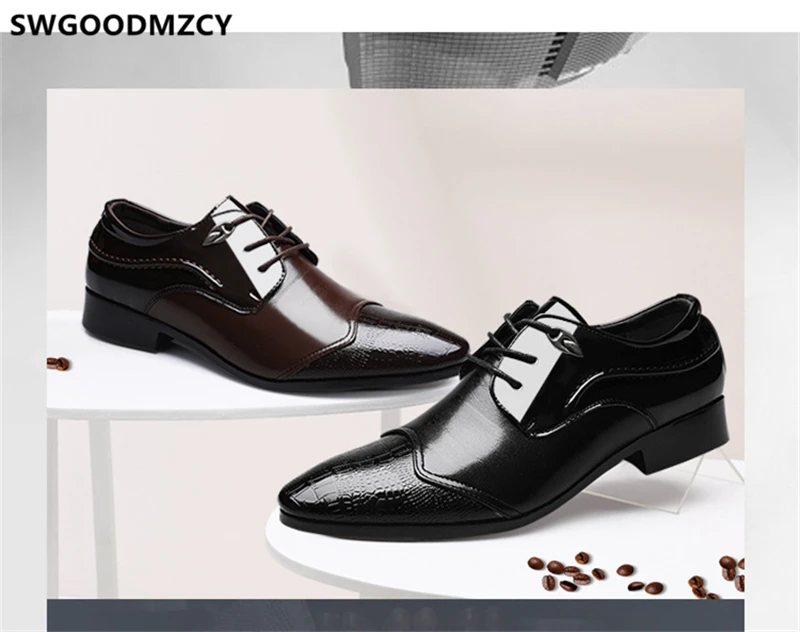 Офисная обувь; Мужская официальная итальянская брендовая элегантная обувь для мужчин; цвет коричневый; Coiffeur; Роскошные Дизайнерские вечерние туфли для мужчин; свадебные модельные туфли; коллекция года; большие
