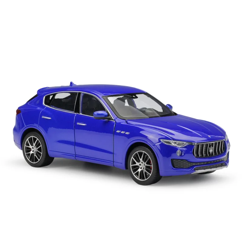 Welly литая под давлением модель автомобиля 1:24 масштаб автомобиля игрушки Maserati Levante внедорожник Внедорожник металлический сплав игрушка автомобиль для детей Коллекция подарков - Цвет: Blue