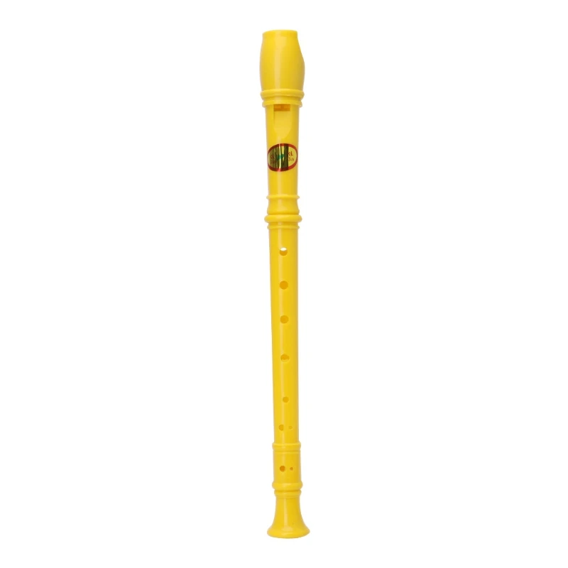 Пластиковый музыкальный инструмент Регистраторы сопрано длинная флейта 8 отверстий - Цвет: Yellow
