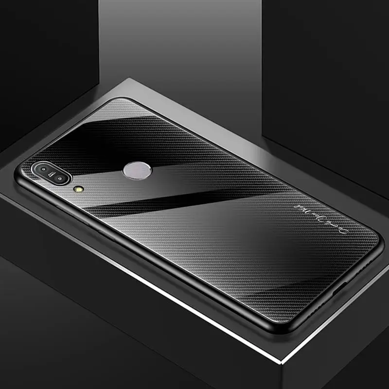 Черный Для Asus Zenfone Max Pro M1 ZB601KL чехол силиконовый мягкий бампер из закаленного стекла чехол для Asus ZB602Kl крышка полосатые чехлы для телефонов - Цвет: Черный