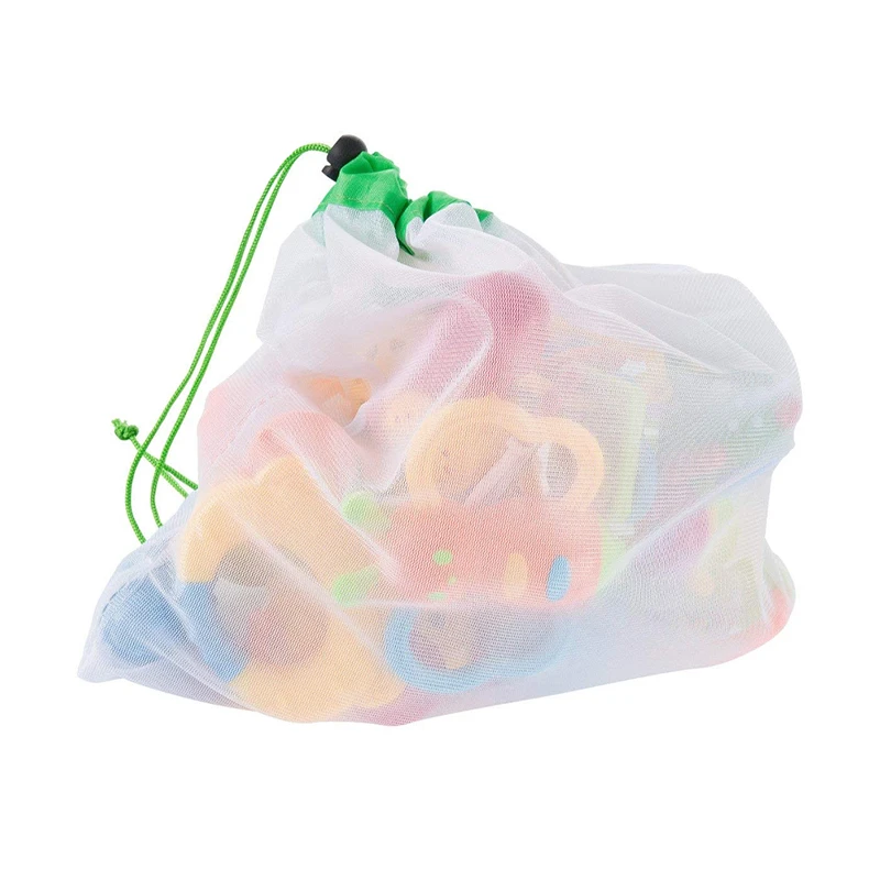 Модные популярные сумки многоразового использования для покупок экологическая сетка для хранения фруктов игрушечные овощи моющиеся и дышащие 3 различных размера