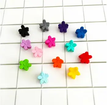 

100pack 50pcs/pack Baby Girls Small Hair Claw Cute Candy Color flower Hair Jaw Clip