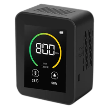 

CO2 Monitor TFT Color Sn Smart Portable Carbon Dioxide, Temperature and Humidity Detector 400-5000PPM
