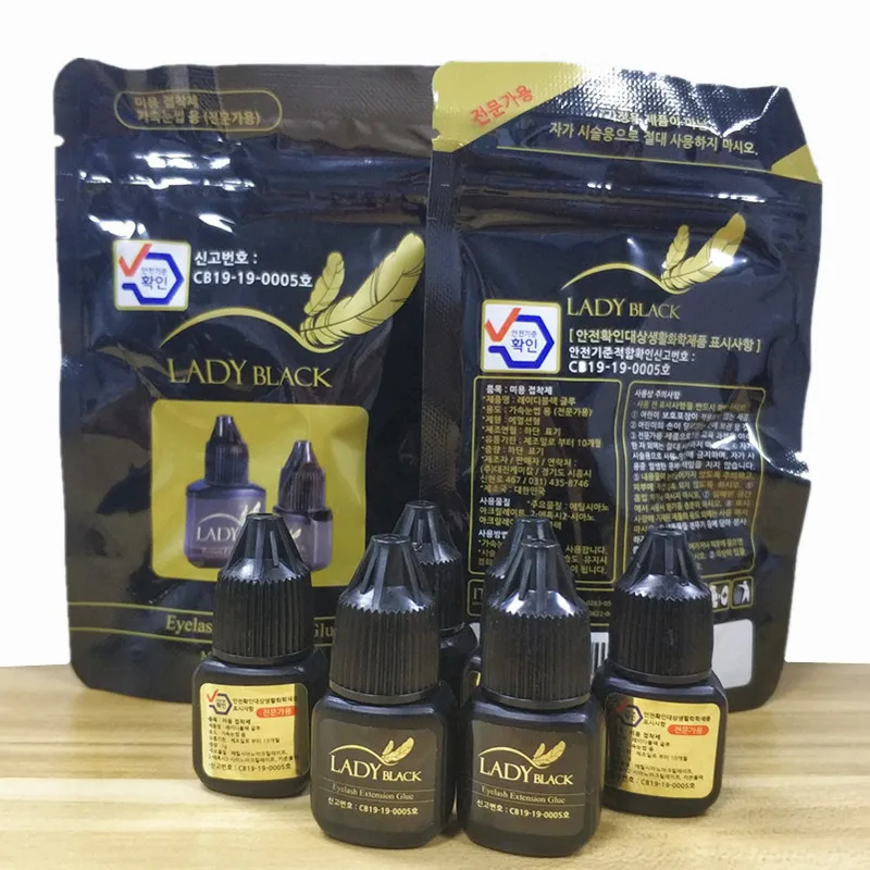 5 бутылочек клей для наращивания ресниц чернокожих женщин низкое раздражение