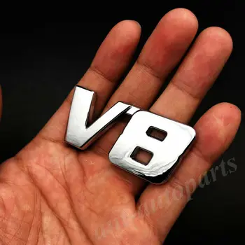 

Metal Chrome V8 Vntage Car Trunk Tailgate Rear Emblems Badge Decal Sticker