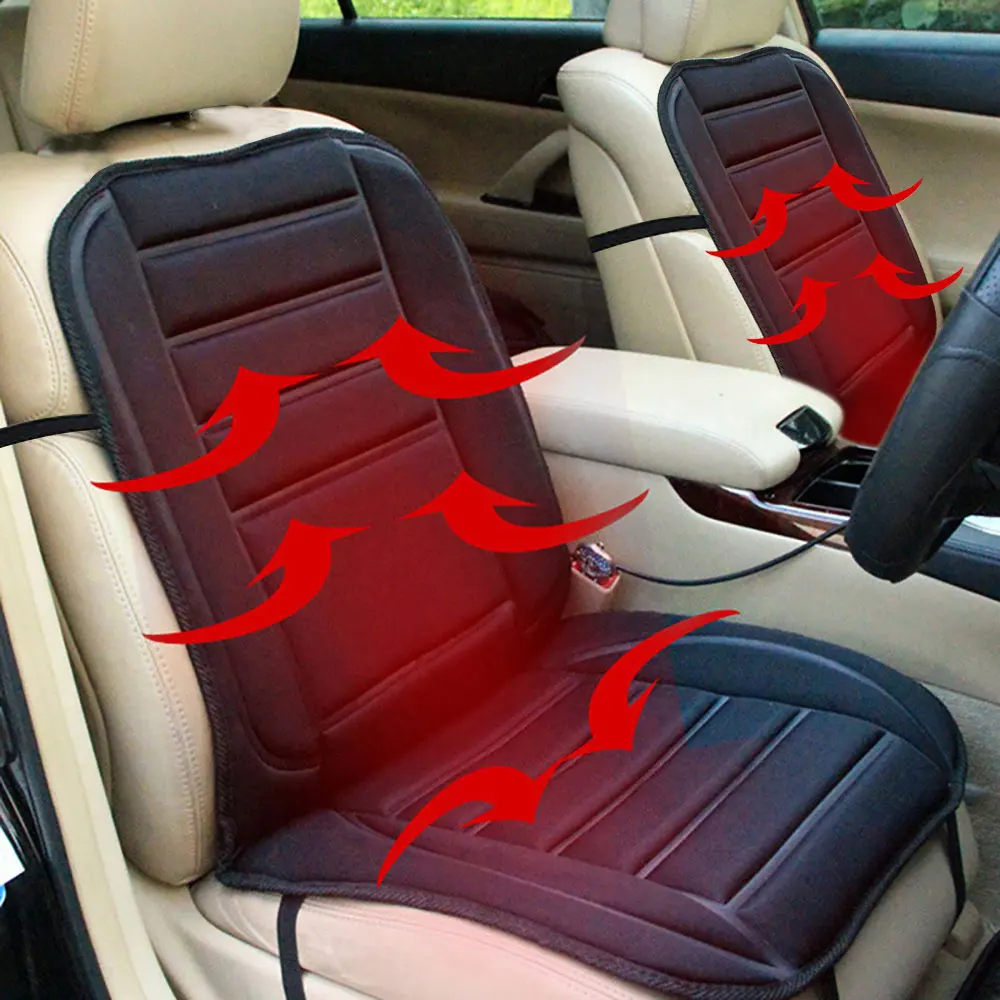 

1Pair 12V Car Heating Seat Auto Temperature Control Winter Warming Car Cushion Front Seat Cover Heated Seat Cushions Pad