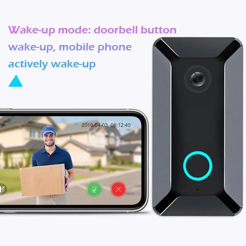 V6 Wifi дверной звонок умный беспроводной 720P видео домофон камера Облачное хранилище дверной Звонок камера водонепроницаемый ночное видение Домашняя безопасность