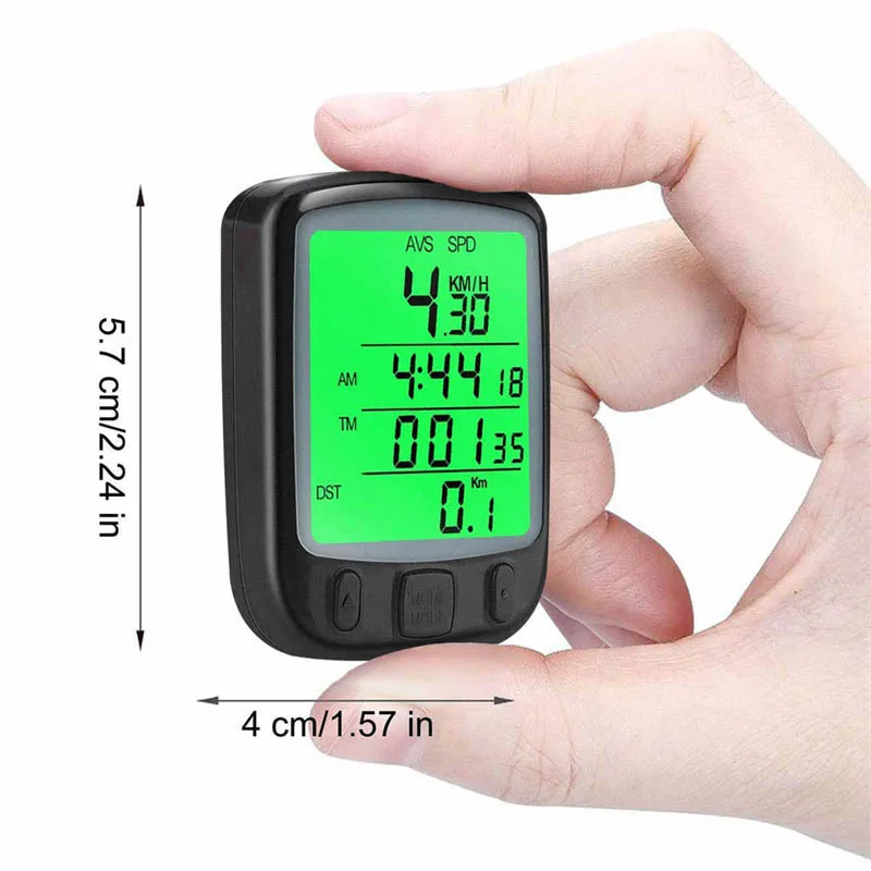 Bedrade Digitale Fietstocht Snelheidsmeter Kilometerteller Fiets Teller Code Tafel Waterdicht Stopwatch Snelheid Tracker Fietsen Accessoires