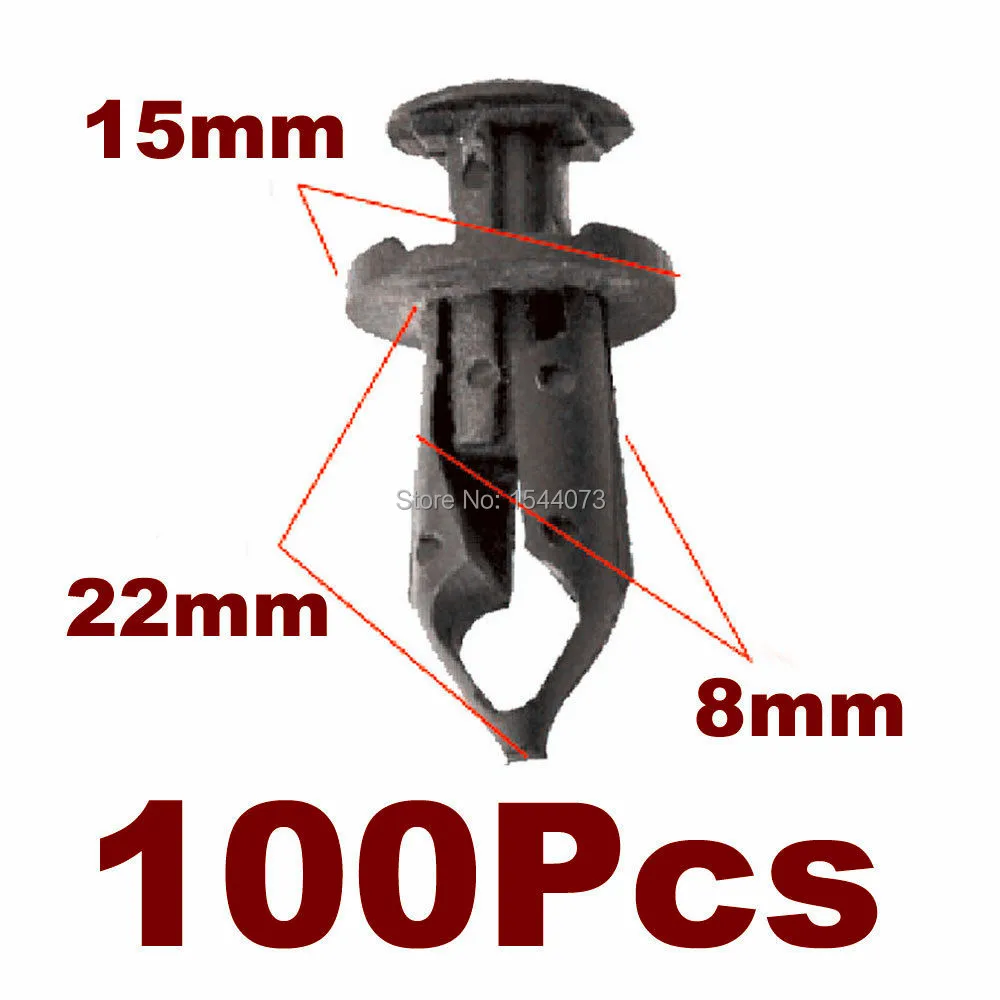 

100Pcs Fender Rivet Retainer Fastener Mud Flaps Bumper Push Pin Clips 8mm 5/16" ATV UTV Fit For Can Am Replacement 293150089