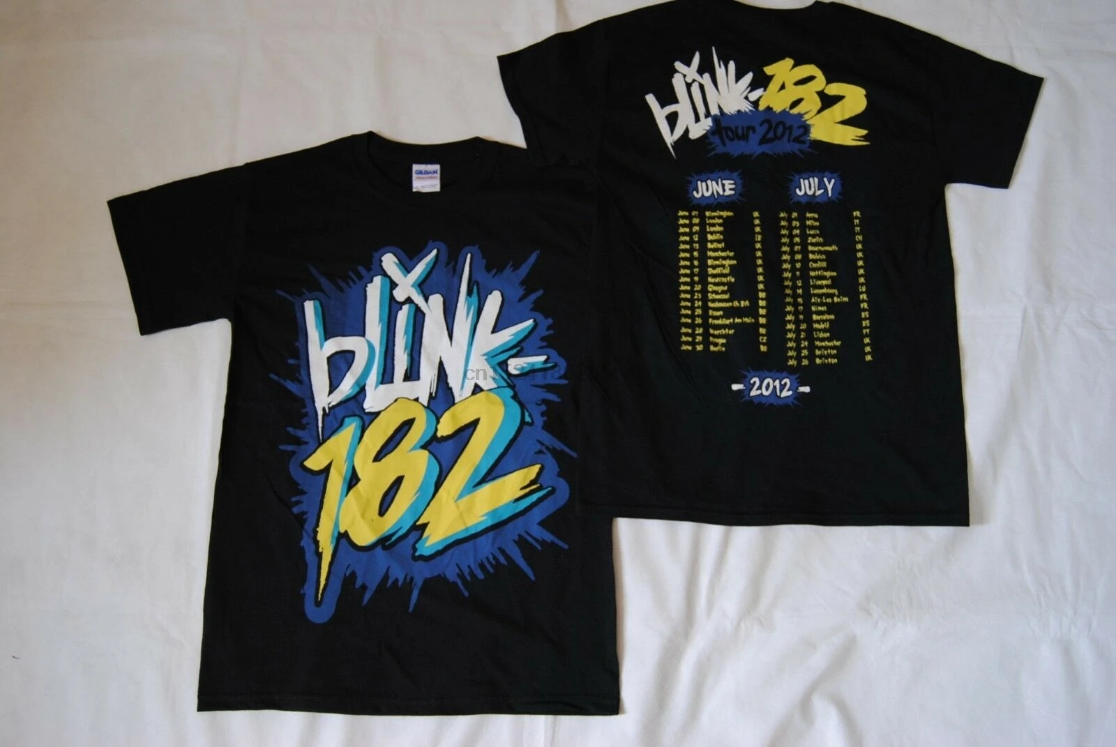 Blink 182 граффити логотип европейский тур 2012 футболка новая официальная редкая