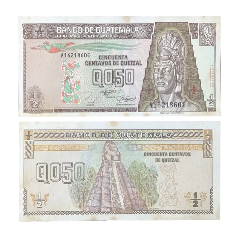 New Macula Guatemala 1/2 (0.5) Quetzal Banknotes Foreign Coins 1994 | Дом и сад