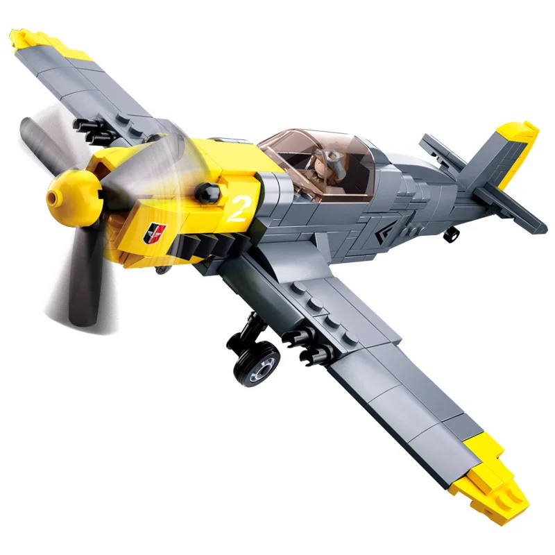 BF-109 строительные блоки World War2, военное оружие, кирпич WW2, танк, самолет, военные конструкторы, грузовик, армейский автомобиль, детские игрушки на Рождество - Цвет: 0692 No Box