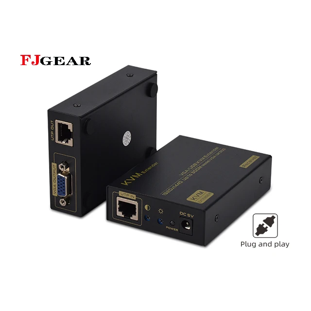 

KVM Extender 300m vga kvm extender vga video usb keyboard mouse signal extender