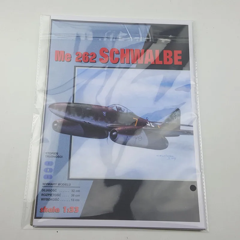 Немецкий Me 262 Fighter 1:33 GPM версия DIY 3D бумажная карточка модель Конструкторы
