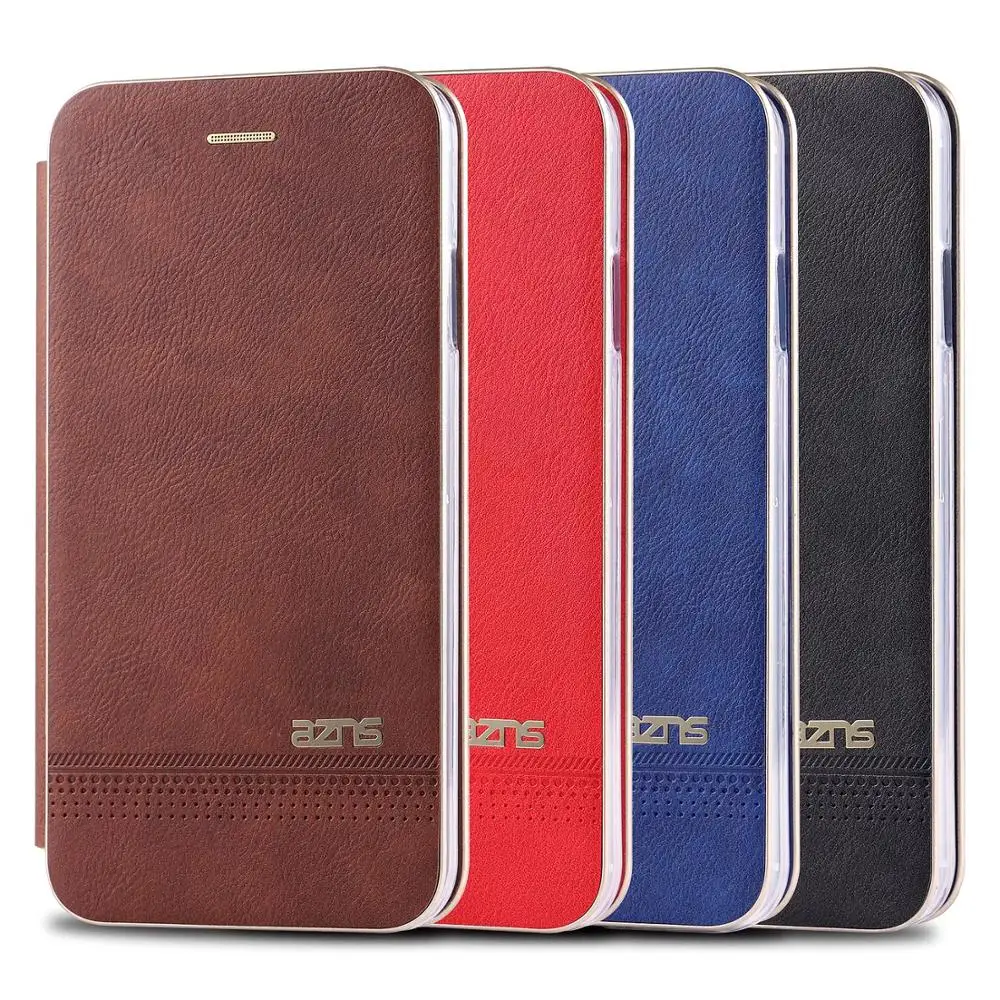 

Premium Slim Leather Flip Case For iphone X XS MAX XR 8 7 6 s plus Card Pocket Folio Book Cover Kickstand