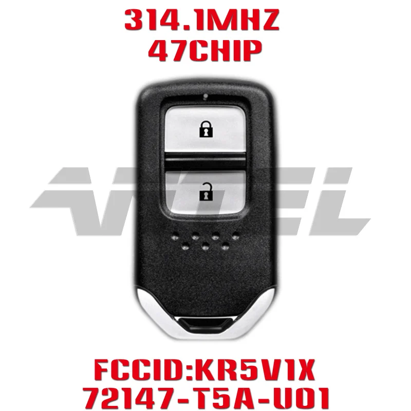 Сменный дистанционный ключ для автомобиля ANTEL 314,15 МГц для Honda Fit Jazz XRV Venzel HRV 72147-T5A-U01 с чипом NCF2951X HITAG 3 47