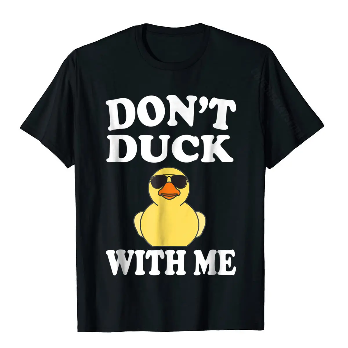 Casual Fitness Tight Men's Tshirts Funny Summer Short Sleeve O-Neck All Cotton Tees Cool Tee-Shirts Wholesale Dont Duck With Me Funny Rubber Duck Ducks Gift T-Shirt__475 black