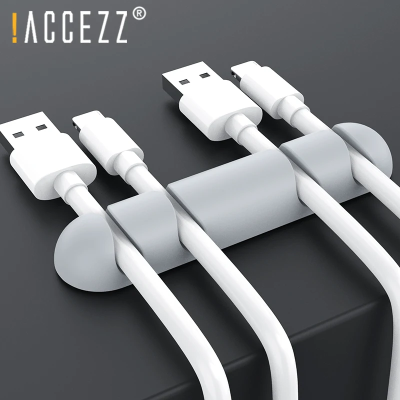 ! ACCEZZ USB Кабельный органайзер держатель для управления проводами сматыватель