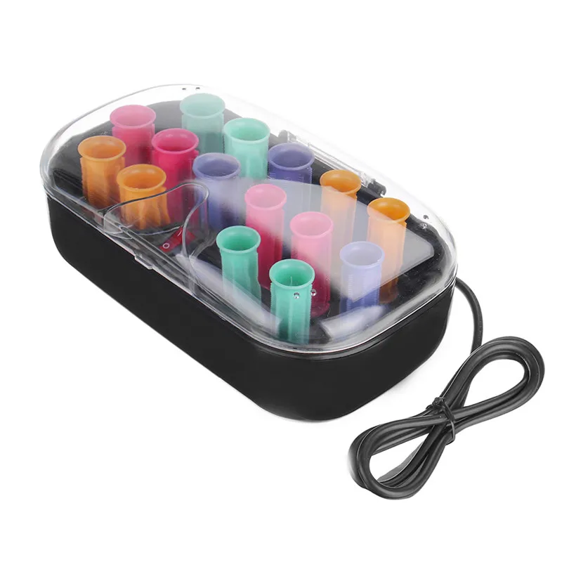 

Hot 1 Set Electric Heating Ceramic Hair Curlers Set Dry Wet Hair Tube Hairstyling Tool