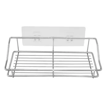 

Portable Bathroom Shelves Free Of Holes No Traces Of Toilet Suction Storage And Wall Stainless Rack Kitchen Steel Glue Y0R1