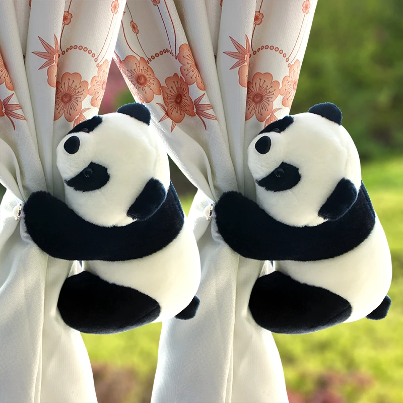 

2Pcs/set Curtain Tieback Buckle Baby Kid Cartoon panda Holder Toys Nursery Bedroom Curtains Fastener home window decoration